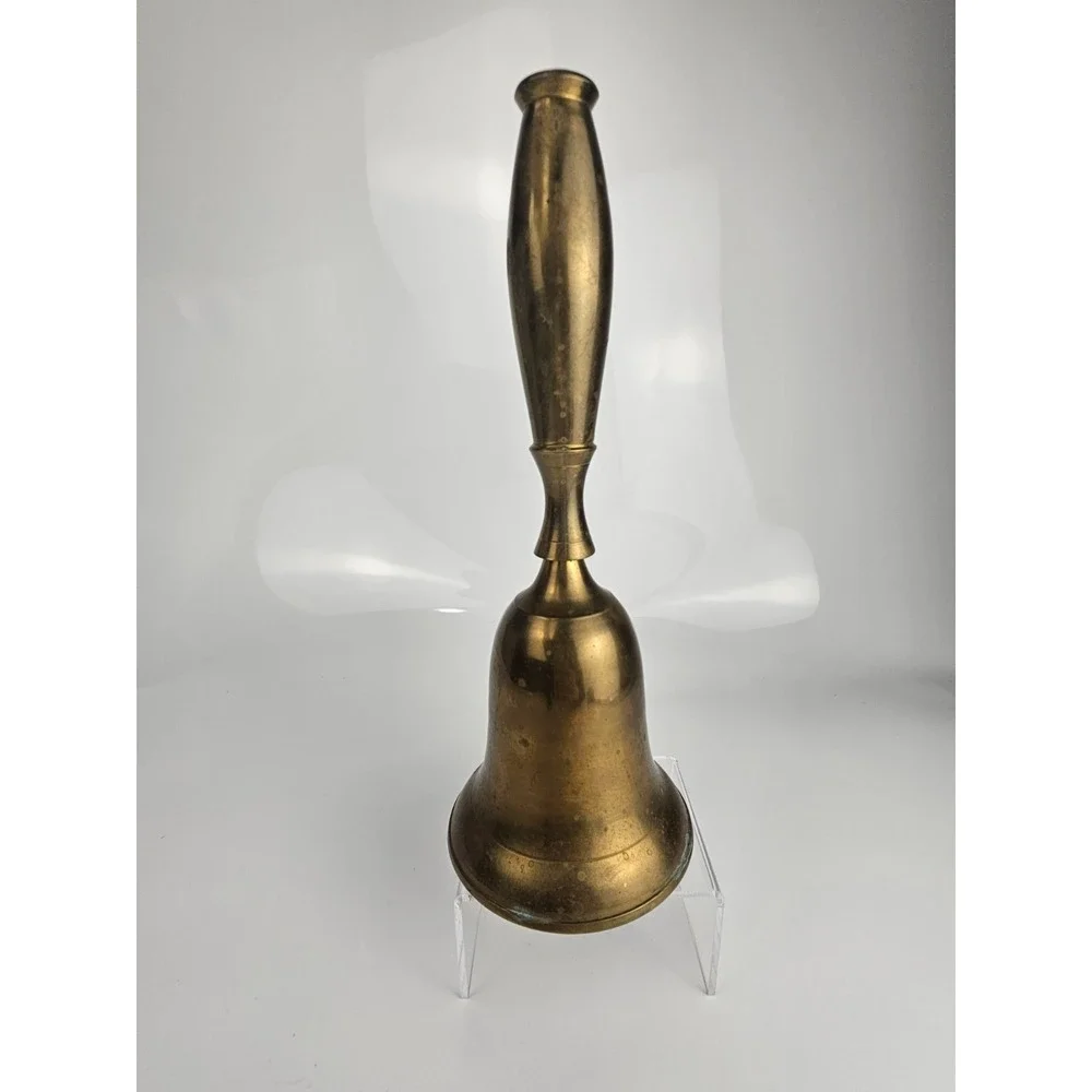 Large Solid Brass Hand Bell 11